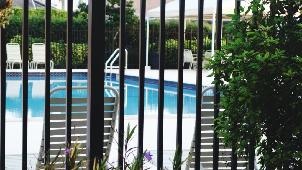 View Of A Suburban Community Pool